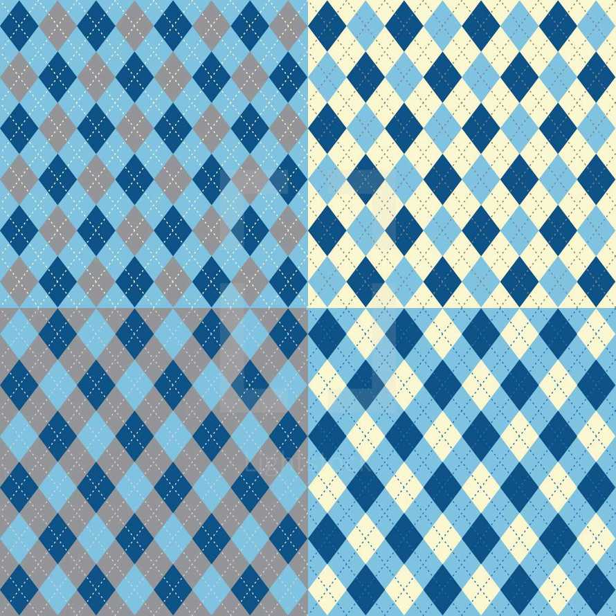 argyle blue pattern 