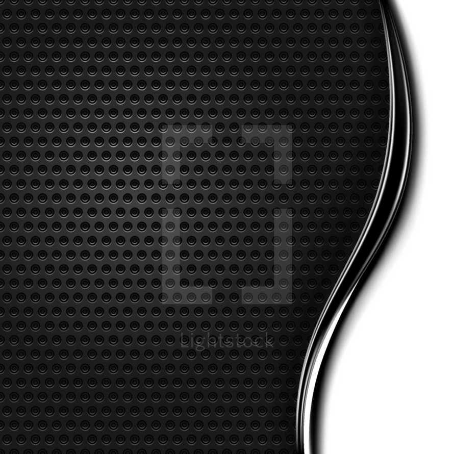 chrome background. Black and white template background. Dark metal perforation texture with chrome metal strip. The graphic element saved as a vector illustration in the EPS file format for used in your design projects. 