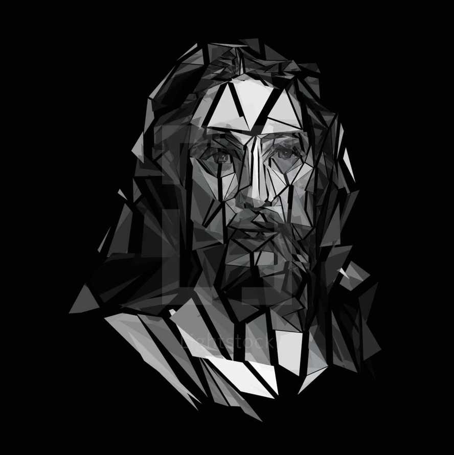 geometric broken Jesus