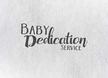 Baby dedication service 