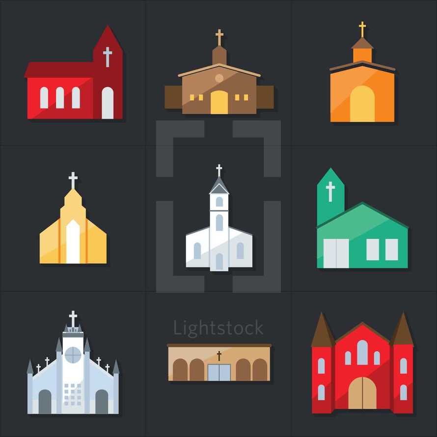 church building icons 