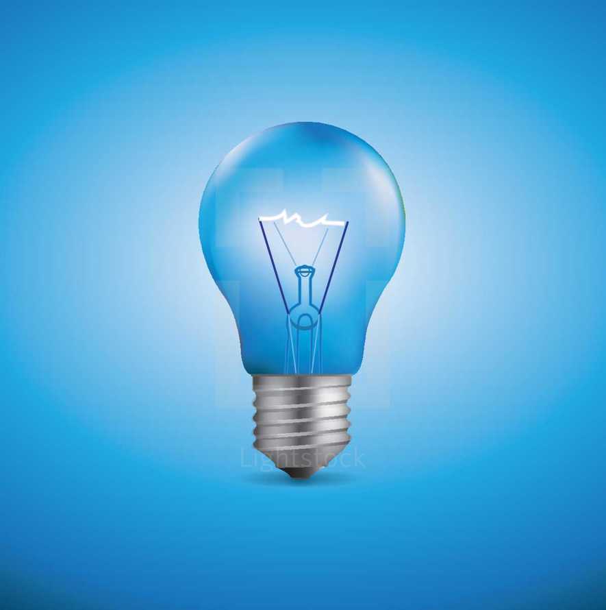 blue lightbulb 