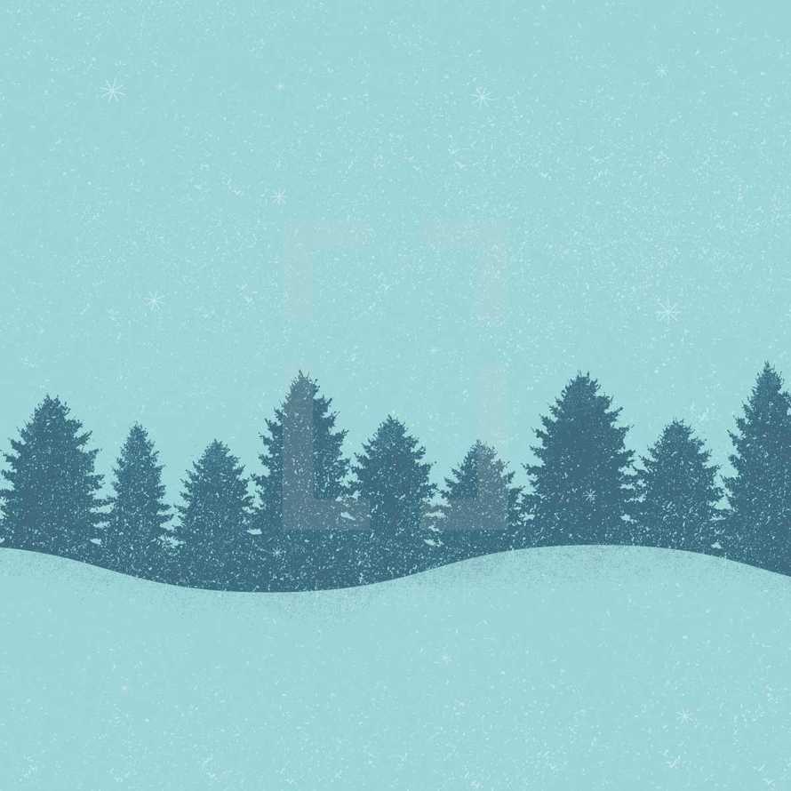 snowy Christmas background.