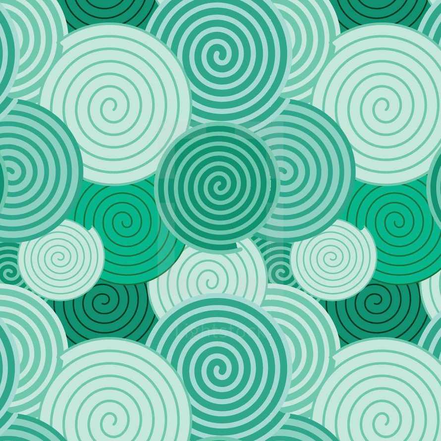 spiral pattern green 