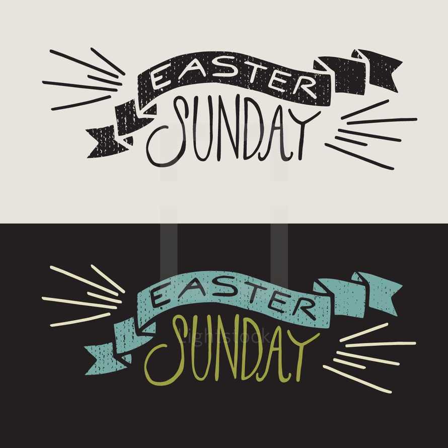 Easter Sunday banner Illustration.