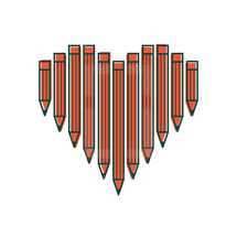 pencils heart 