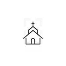 simple church building icon 