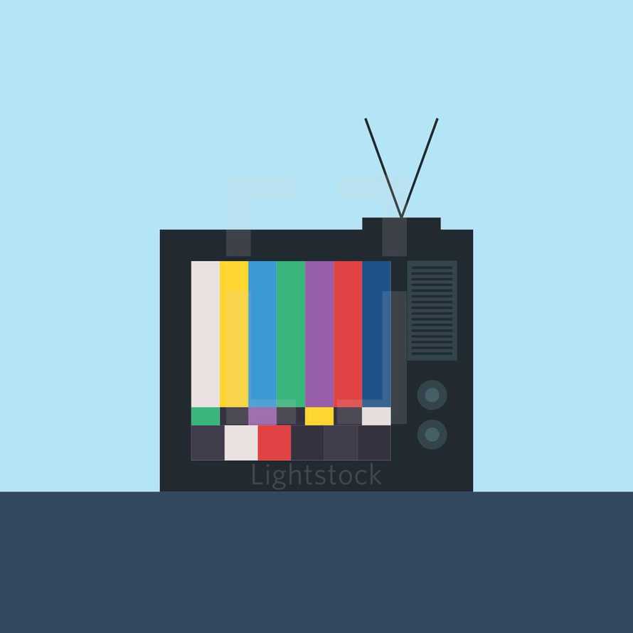 disconnected tv illustration.