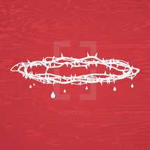 crown of thorns dripping blood 
