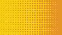 orange polka dot background on yellow 