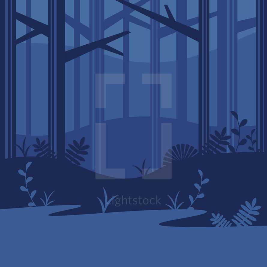 forest vector 