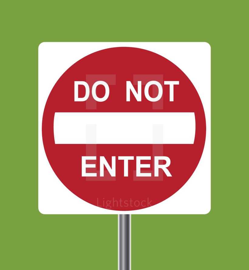 do not enter sign 