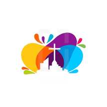 colorful city church logo