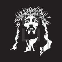face of Jesus with Crown of thorns 