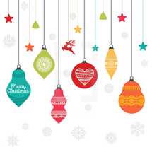 hanging Christmas ornaments 
