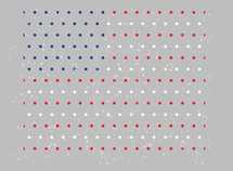 American flag in dots 
