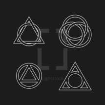 Holy trinity symbols.