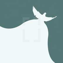 abstract flying dove illustration.