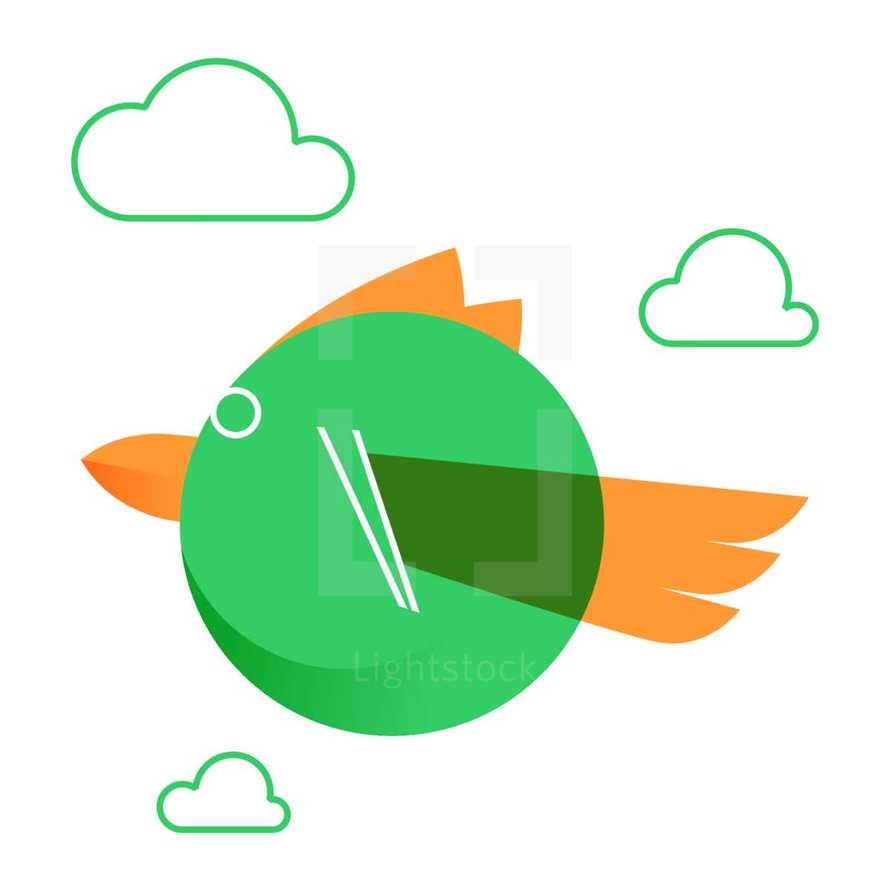 bird and clouds icon