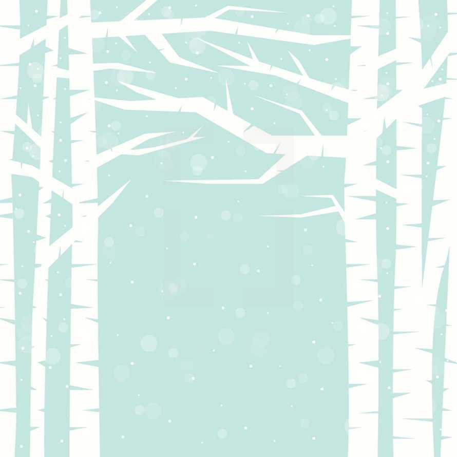 winter trees illustration 