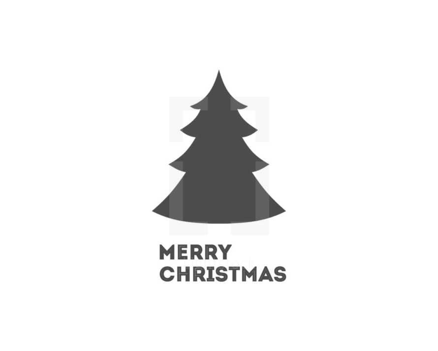 Merry Christmas and tree 