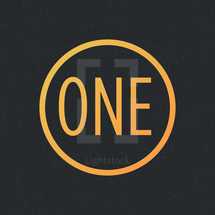 one 