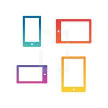 mobile phone and tablet icons. 