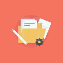 business, pencil, setting, file, documents, paper, icons