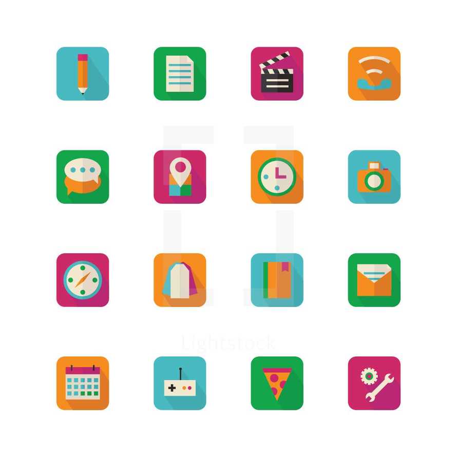 Flat Mobile Icons.