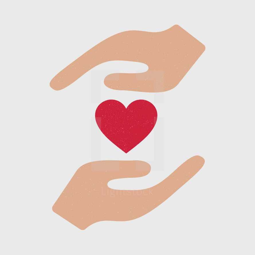 heart in hands icon