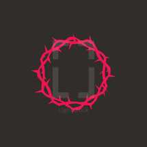 crown of thorns in red 