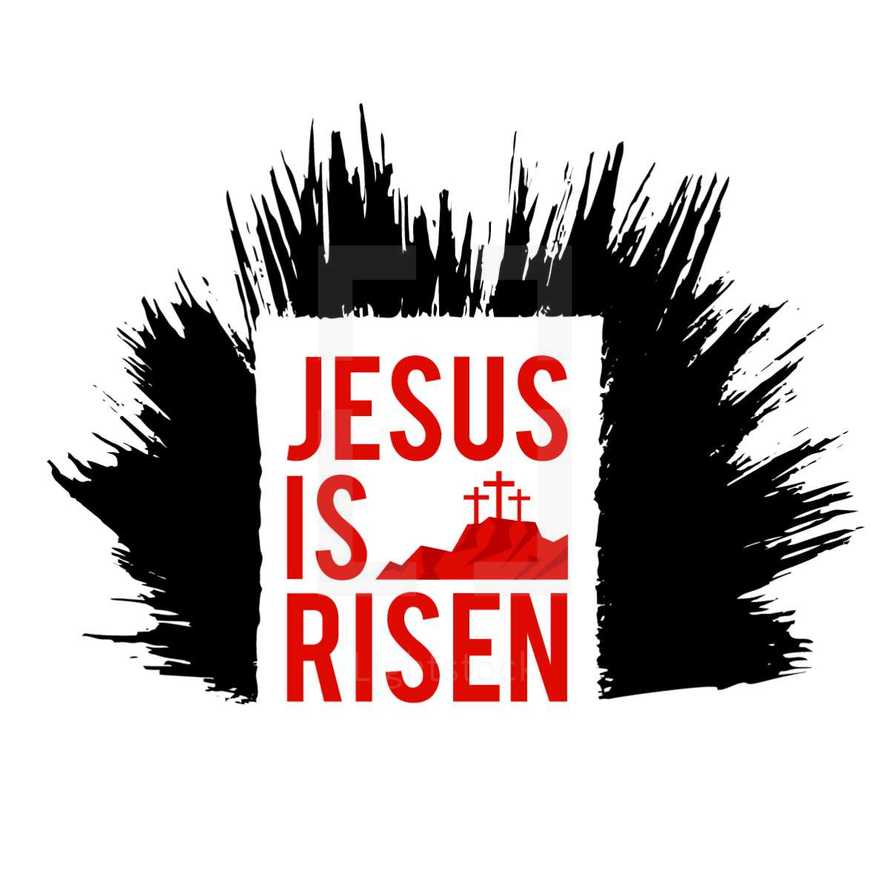 Easter illustration. Jesus Christ is risen.