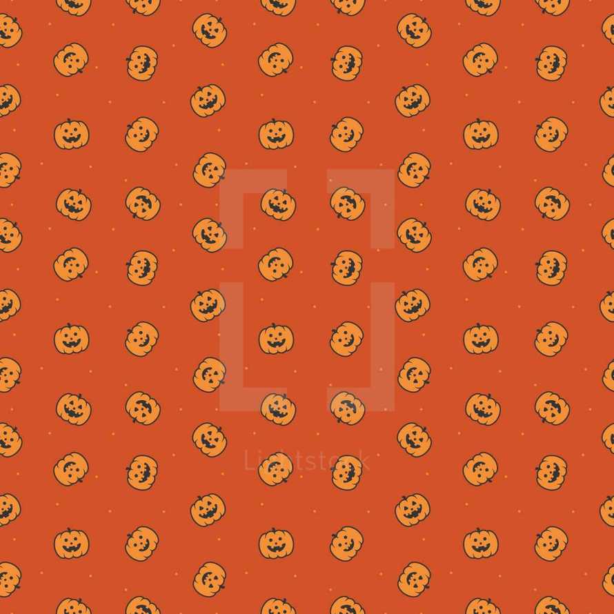 jack-o-lantern pattern background 