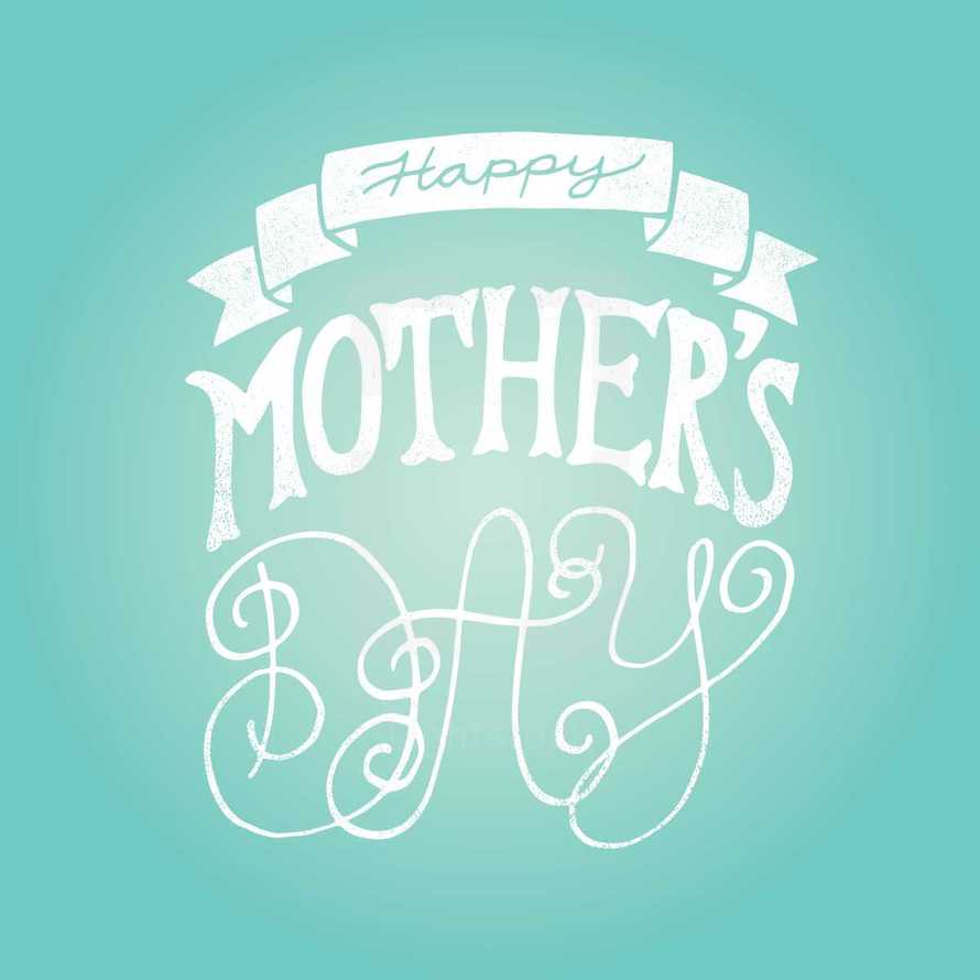 Happy Mother's day title typography.