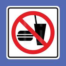 No food or drinks sign 