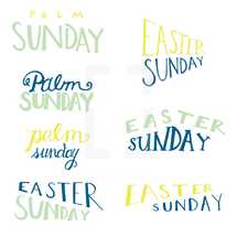 Palm Sunday, Easter Sunday