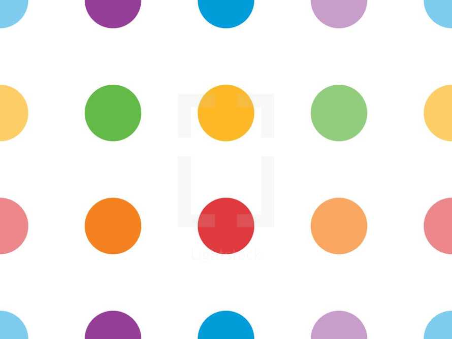 colorful polka dots pattern 