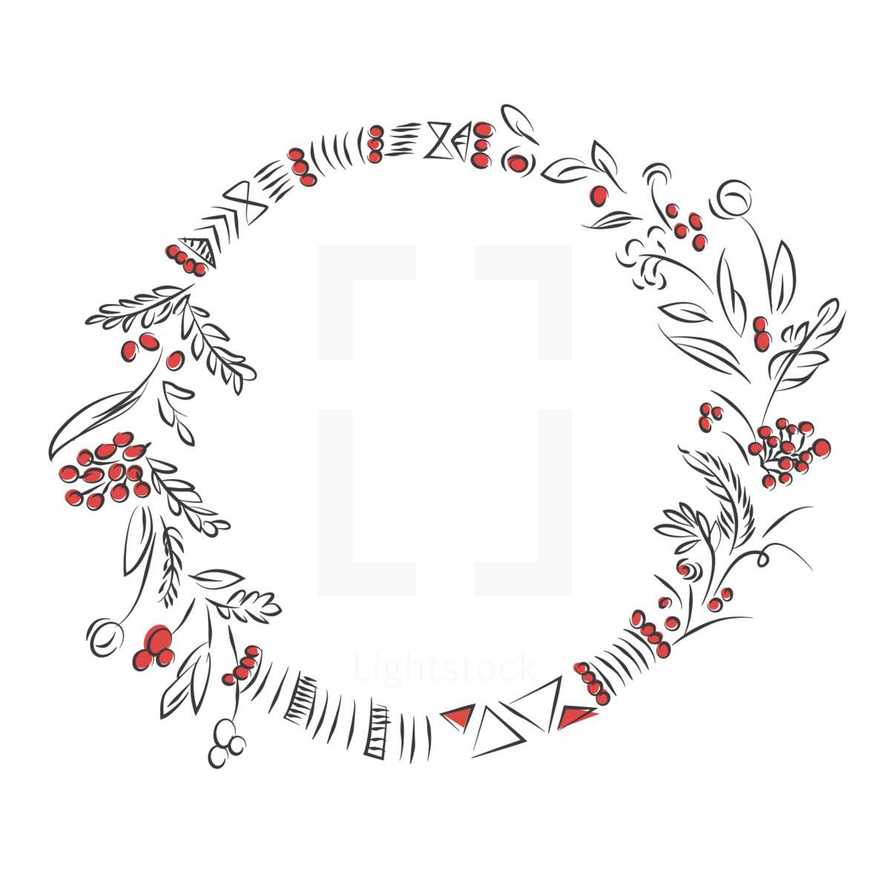 wreath with berries 