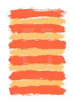 The red orange yellow paint brush stroke is drawn by hand. Paintbrush drawing on canvas. Hand-drawn brushstroke texture on paper. Rectangle shape. The graphic element saved as a vector illustration in the EPS file format for used in your design projects. 