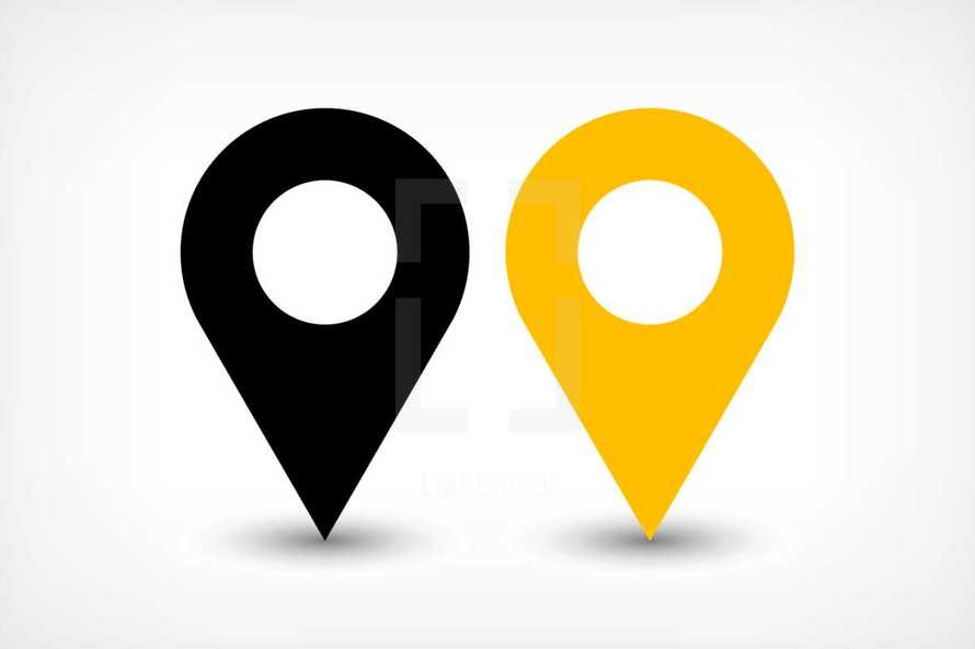 gps map pin point sign location icon in flat style. Graphic element for design saved as an vector illustration in file format EPS
