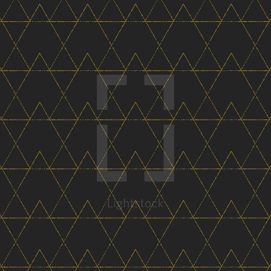 abstract triangular black and gold background 