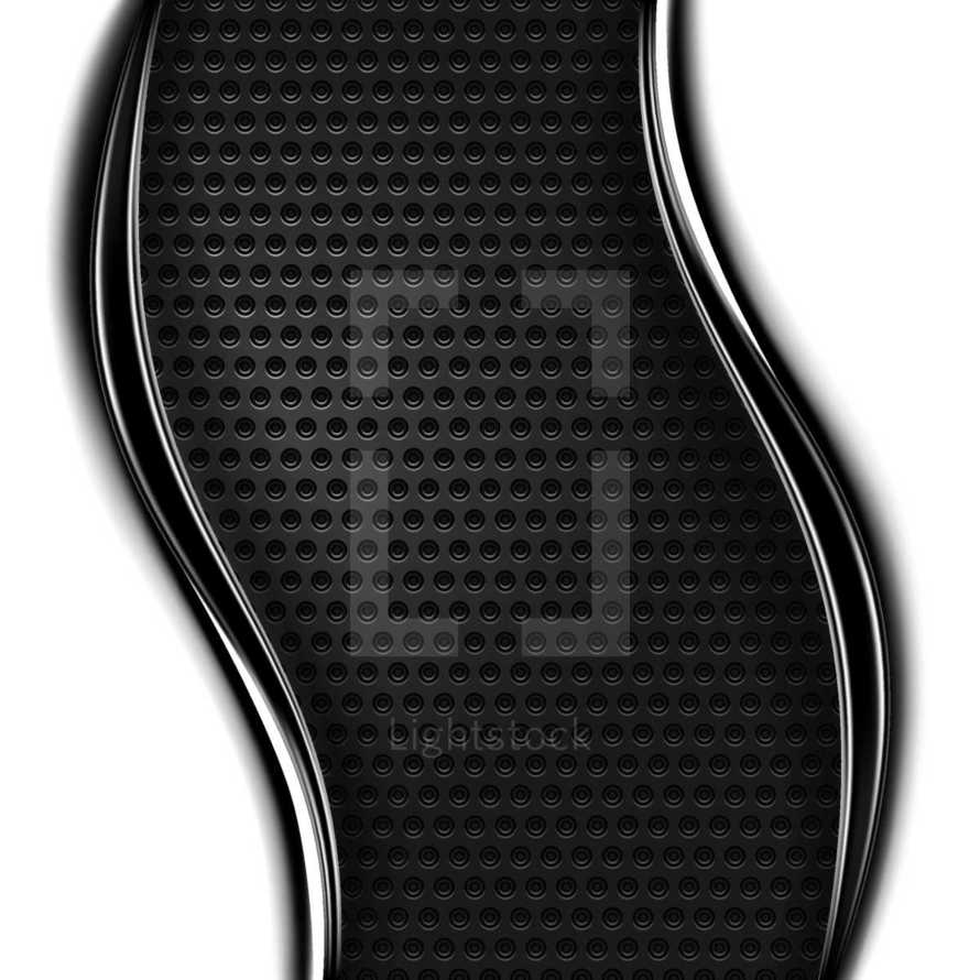 chrome and black background. Black and white template background. Dark metal perforation texture with chrome metal strip. The graphic element saved as a vector illustration in the EPS file format for used in your design projects. 