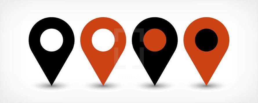 GPS map pin point sign location icon in flat simple style. Graphic element for design saved as an vector illustration in file format EPS