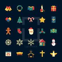 Christmas icon set 