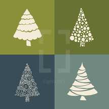 Christmas tree icons 