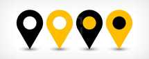 Map pin point sign location icon with gray shadow in flat style. Graphic element for design saved as an vector illustration in file format EPS