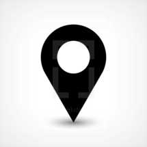 gps pin points. Map pin sign place location icon in flat style. Graphic element for design saved as an vector illustration in file format EPS