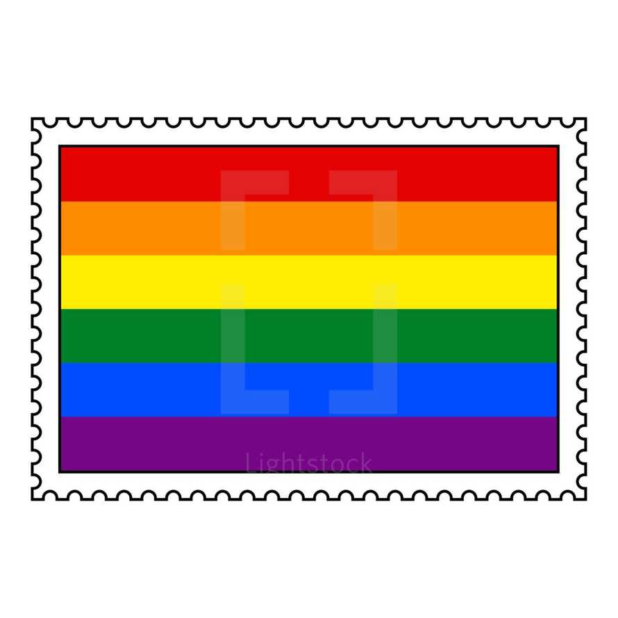 rainbow stamp 