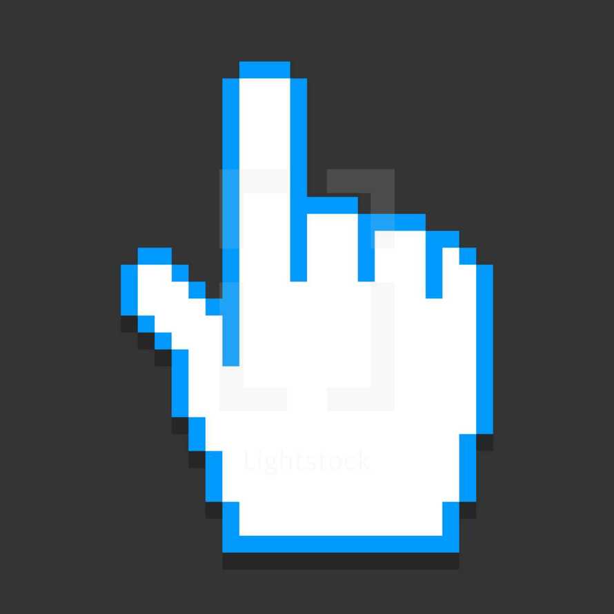 cursor hand pixels 