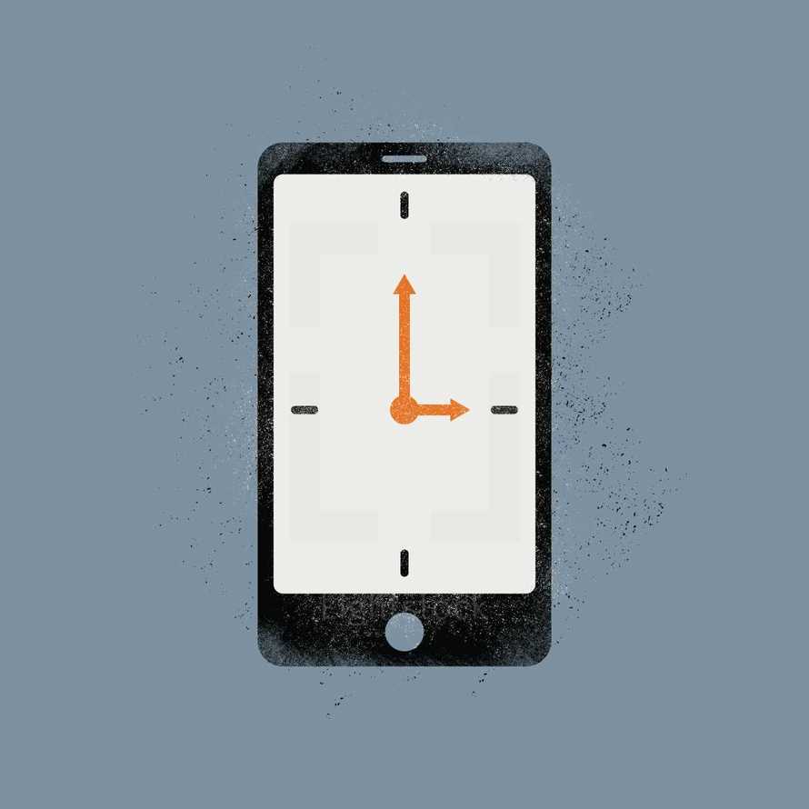 clock on an iPhone 